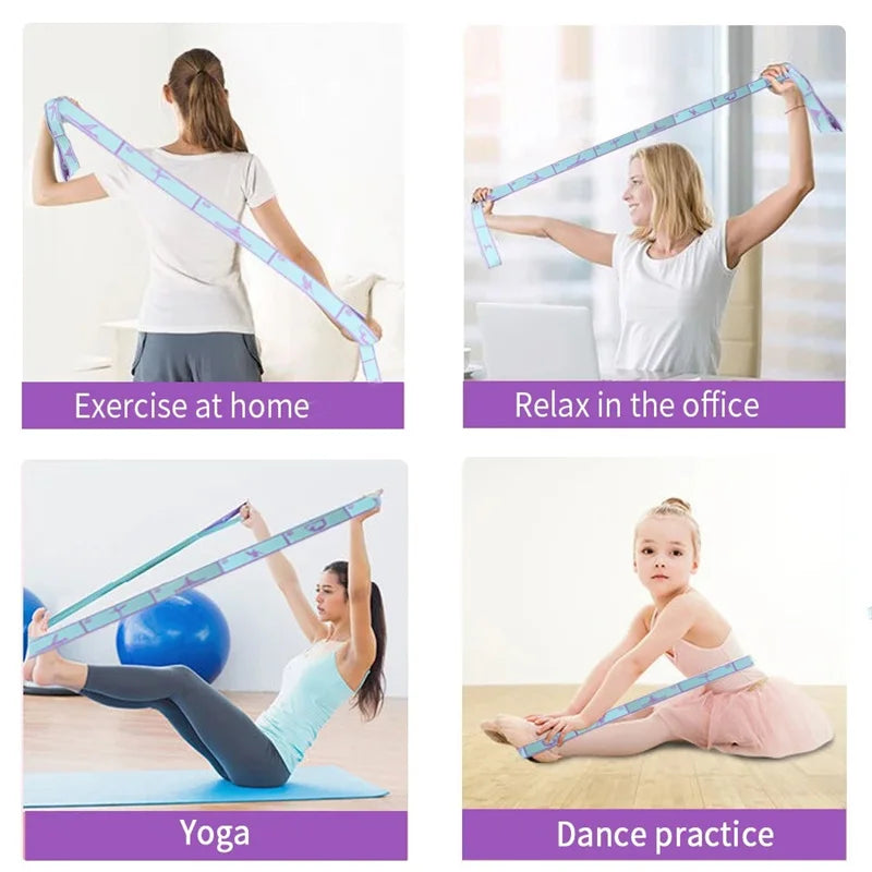 Yoga Stretching Belt — Multi-Loop Flexibility & Pilates Band