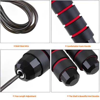 Speed Jump Rope — Steel Wire, Tangle-Free | Crossfit & Cardio