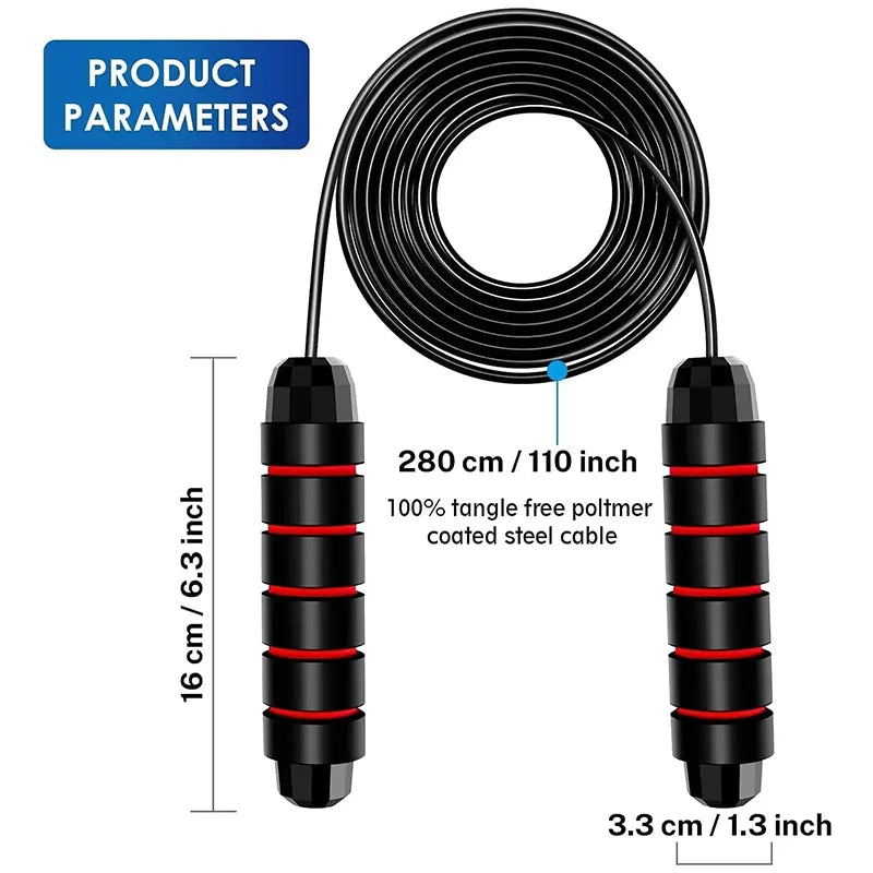 Speed Jump Rope — Steel Wire, Tangle-Free | Crossfit & Cardio
