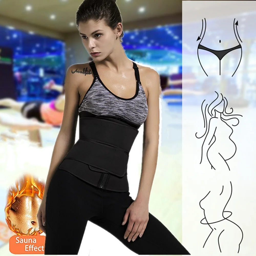 Waist Trainer & Slimming Belt — Sweat & Core Support | Workout
