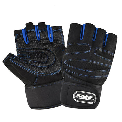 Gym Gloves Half Finger — Wrist Wrap Support | Weight Lifting