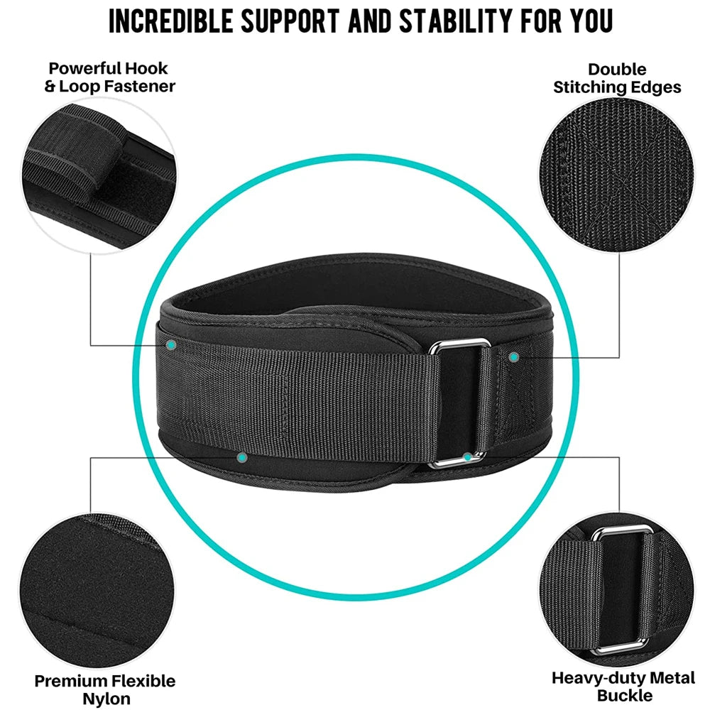 Gym Weightlifting Belt — Adjustable Back Support | Squat & Deadlift