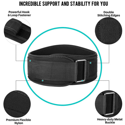 Gym Weightlifting Belt — Adjustable Back Support | Squat & Deadlift