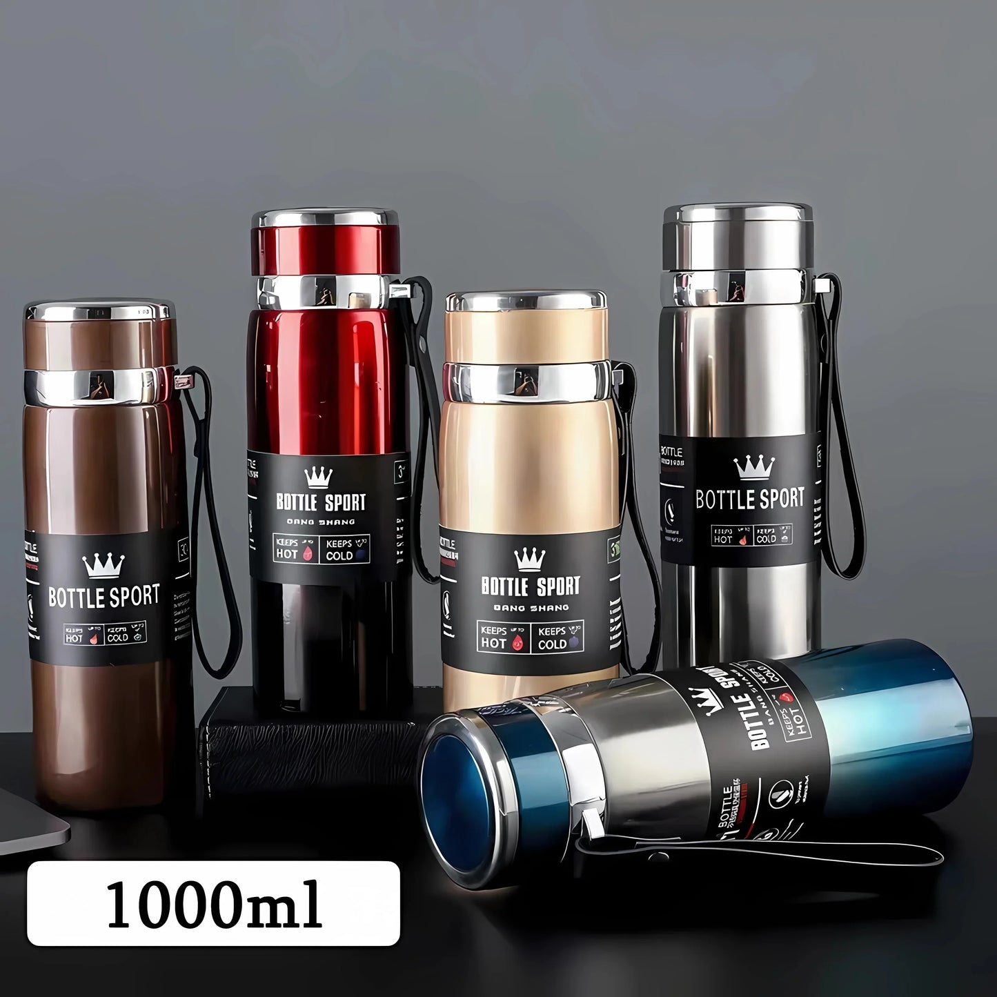 Insulated Water Bottle 1L — Hot & Cold | Stainless Steel